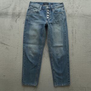 Lucky Brand Jeans Women's Size 0/25 Blue Boy Mid-Rise Relaxed Denim 26" Inseam
